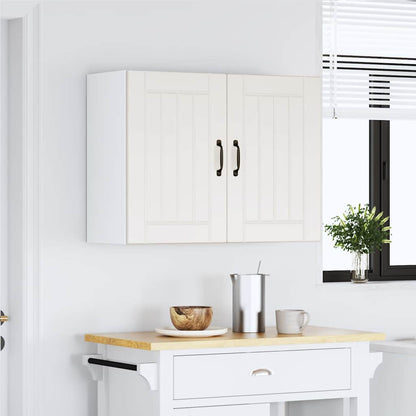 Kitchen Wall Cabinet "Lucca" White Engineered Wood