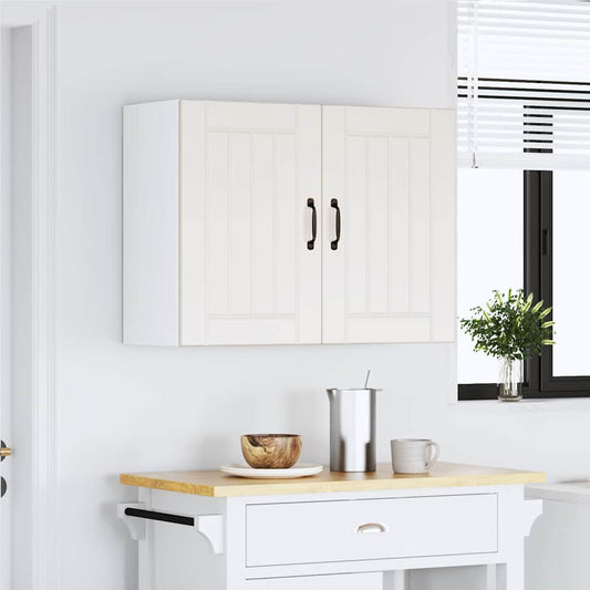 Kitchen Wall Cabinet "Lucca" White Engineered Wood
