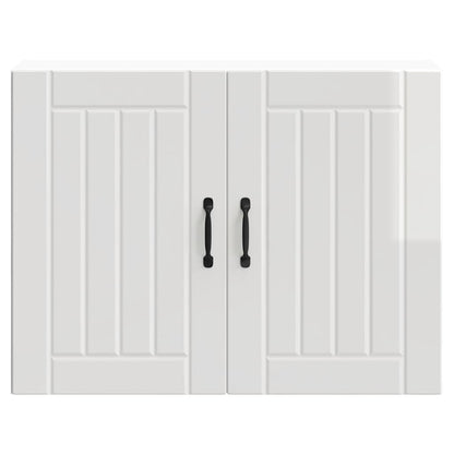 Kitchen Wall Cabinet "Lucca" High Gloss White Engineered Wood