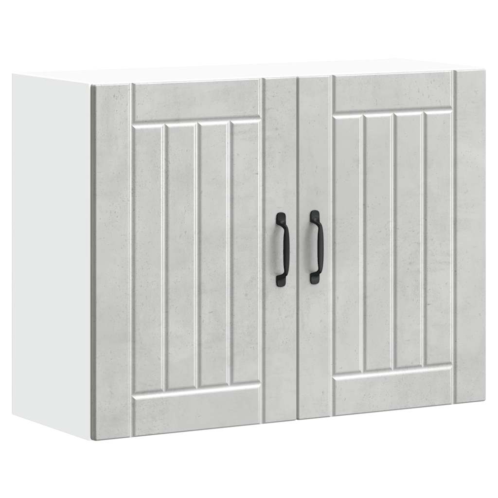 Kitchen Wall Cabinet "Lucca" Concrete Grey Engineered Wood
