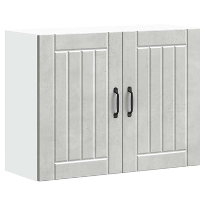 Kitchen Wall Cabinet "Lucca" Concrete Grey Engineered Wood