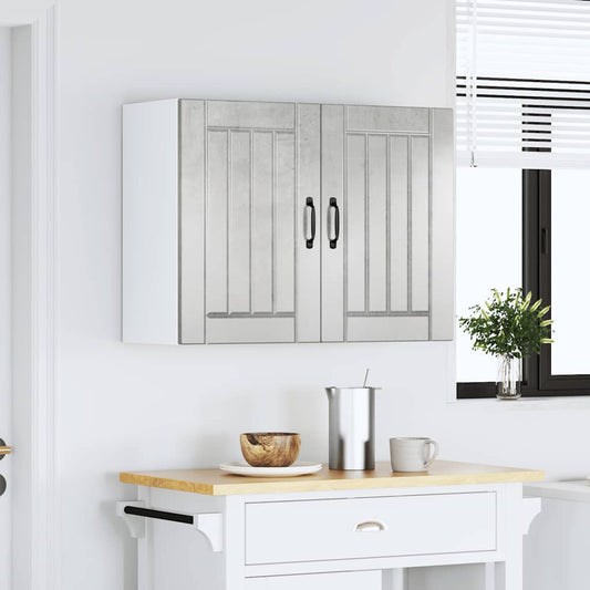 Kitchen Wall Cabinet "Lucca" Concrete Grey Engineered Wood