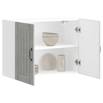 Kitchen Wall Cabinet "Lucca" Concrete Grey Engineered Wood