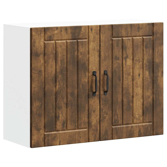 Kitchen Wall Cabinet "Lucca" Smoked Oak Engineered Wood