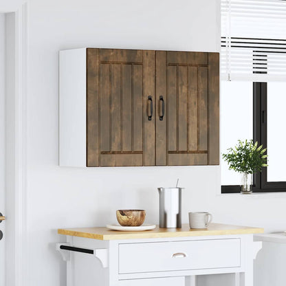 Kitchen Wall Cabinet "Lucca" Smoked Oak Engineered Wood