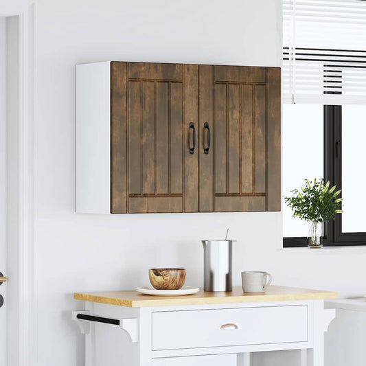 Kitchen Wall Cabinet "Lucca" Smoked Oak Engineered Wood