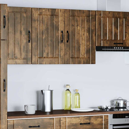 Kitchen Wall Cabinet "Lucca" Smoked Oak Engineered Wood