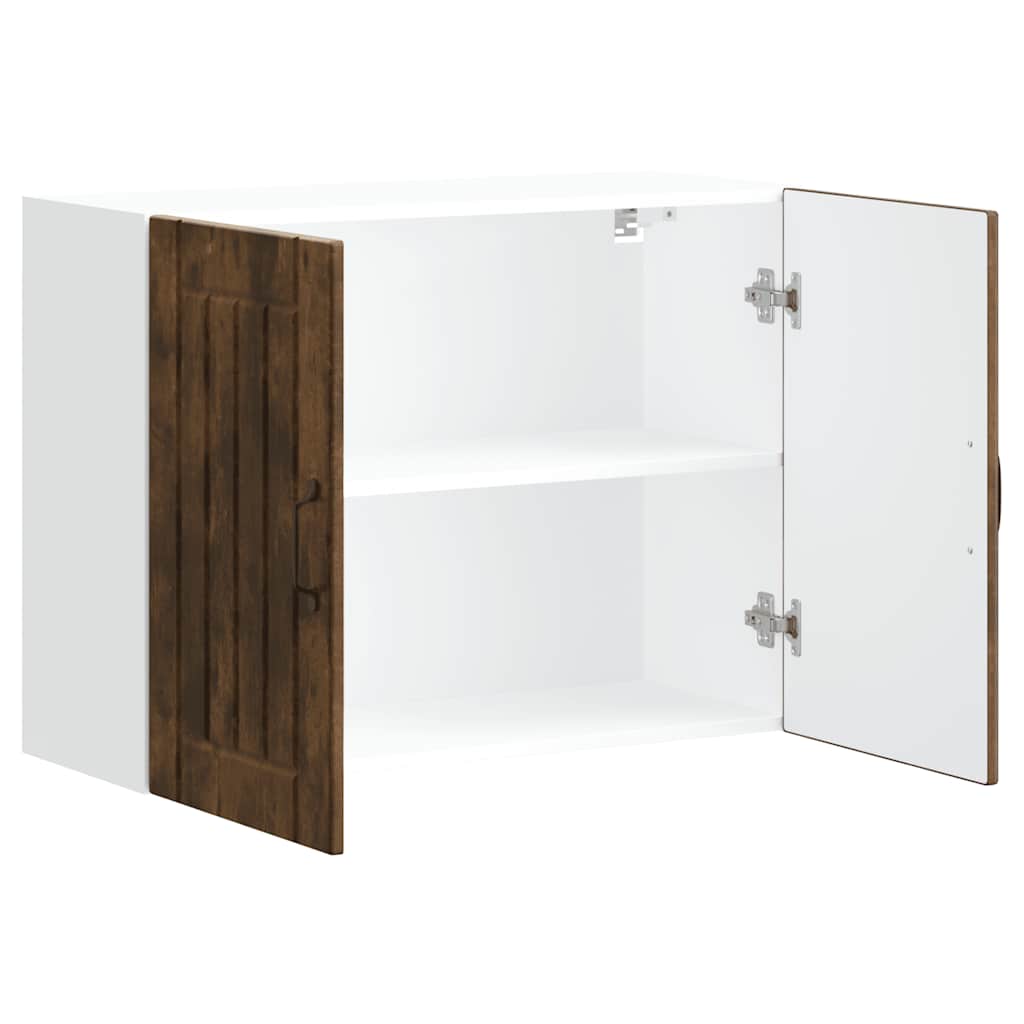 Kitchen Wall Cabinet "Lucca" Smoked Oak Engineered Wood