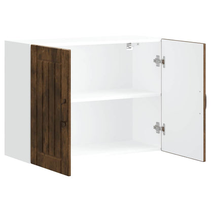 Kitchen Wall Cabinet "Lucca" Smoked Oak Engineered Wood