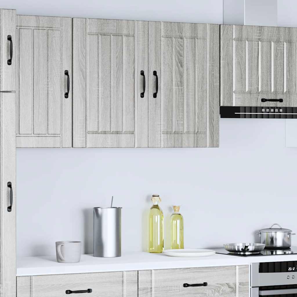 Kitchen Wall Cabinet "Lucca" Grey Sonoma Engineered Wood