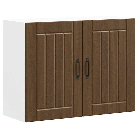 Kitchen Wall Cabinet "Lucca" Brown Oak Engineered Wood