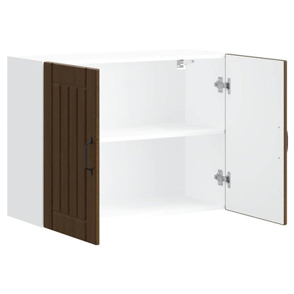 Kitchen Wall Cabinet Lucca Brown Oak Engineered Wood