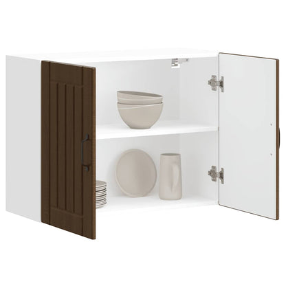 Kitchen Wall Cabinet Lucca Brown Oak Engineered Wood