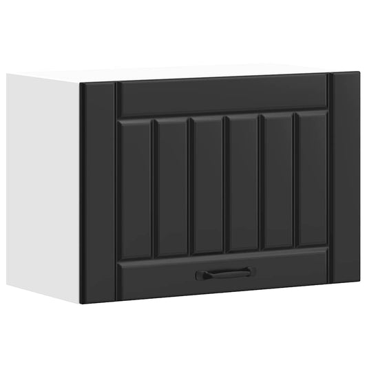 Kitchen Wall Cabinet "Lucca" Black Engineered Wood