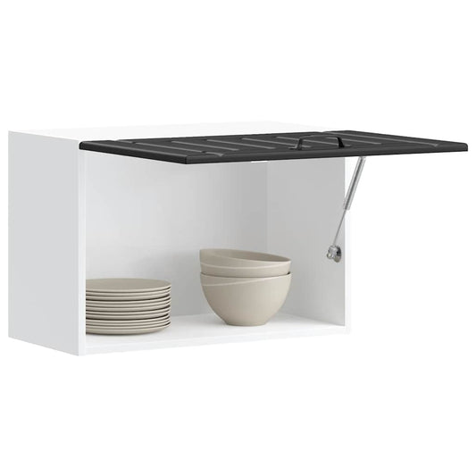 Kitchen Wall Cabinet "Lucca" Black Engineered Wood