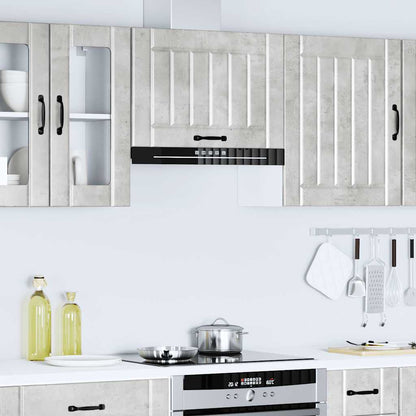 Kitchen Wall Cabinet "Lucca" Concrete Grey Engineered Wood