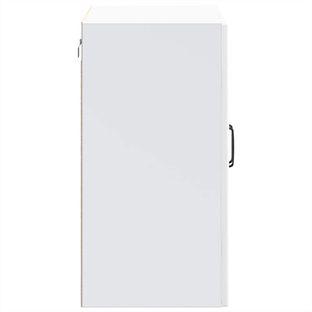 Kitchen Wall Cabinet with Glass Door Lucca White Engineered Wood