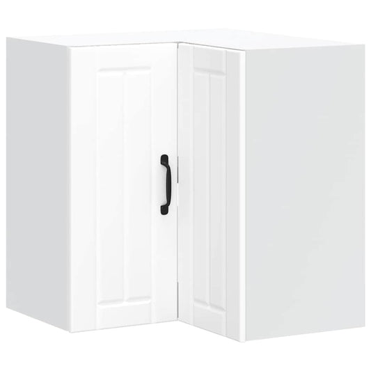Kitchen Wall Corner Cabinet "Lucca" White Engineered Wood