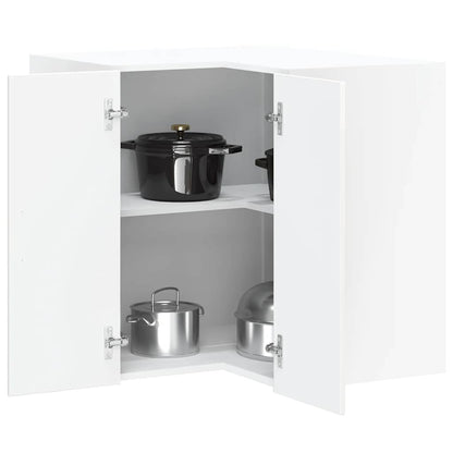 Kitchen Wall Corner Cabinet "Lucca" High Gloss White