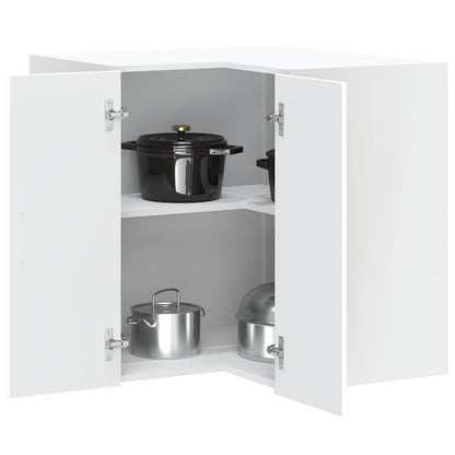 Kitchen Wall Corner Cabinet "Lucca" High Gloss White
