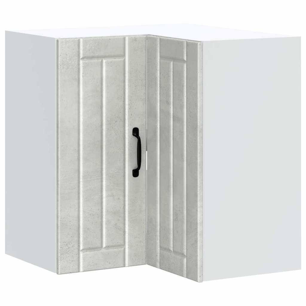 Kitchen Wall Corner Cabinet "Lucca" Concrete Grey Engineered Wood