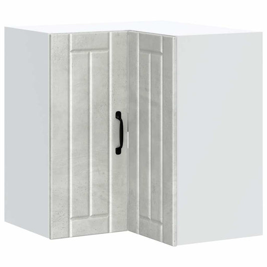 Kitchen Wall Corner Cabinet "Lucca" Concrete Grey Engineered Wood