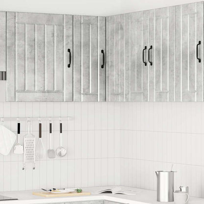 Kitchen Wall Corner Cabinet "Lucca" Concrete Grey Engineered Wood