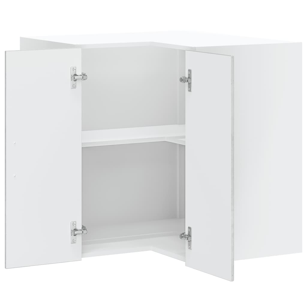 Kitchen Wall Corner Cabinet "Lucca" Concrete Grey Engineered Wood