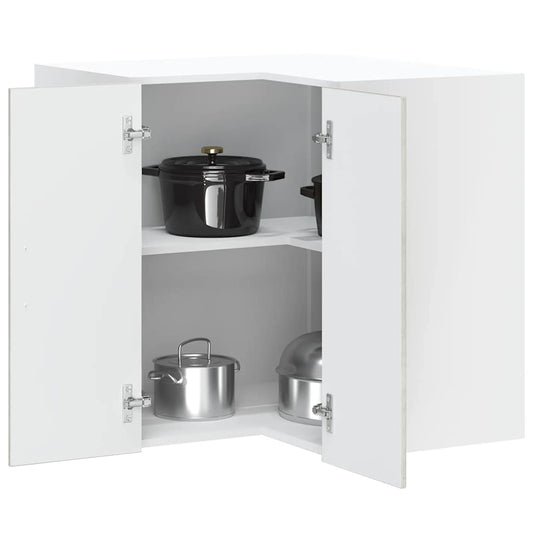 Kitchen Wall Corner Cabinet "Lucca" Concrete Grey Engineered Wood