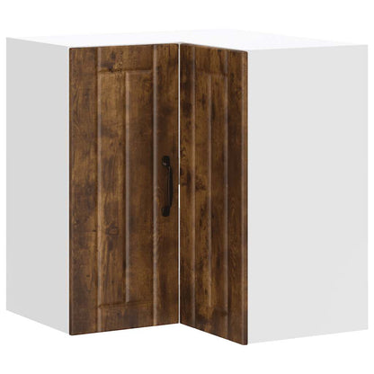 Kitchen Wall Corner Cabinet "Lucca" Smoked Oak Engineered Wood