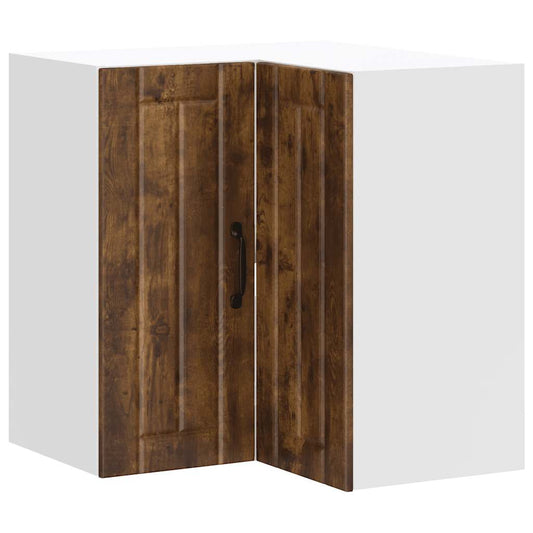 Kitchen Wall Corner Cabinet "Lucca" Smoked Oak Engineered Wood