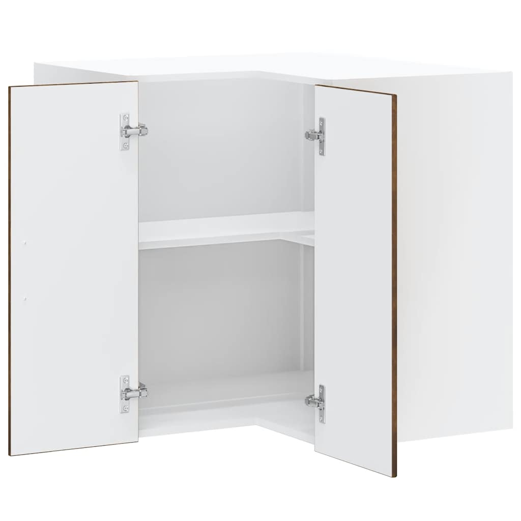 Kitchen Wall Corner Cabinet "Lucca" Smoked Oak Engineered Wood