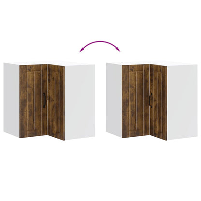 Kitchen Wall Corner Cabinet "Lucca" Smoked Oak Engineered Wood