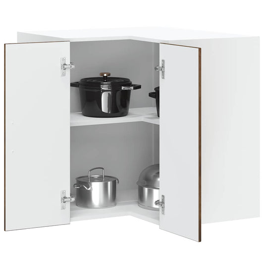 Kitchen Wall Corner Cabinet "Lucca" Smoked Oak Engineered Wood