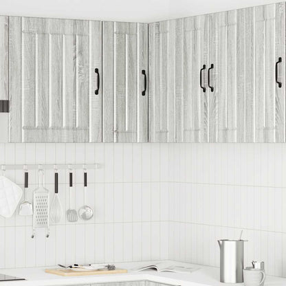 Kitchen Wall Corner Cabinet "Lucca" Grey Sonoma Engineered Wood