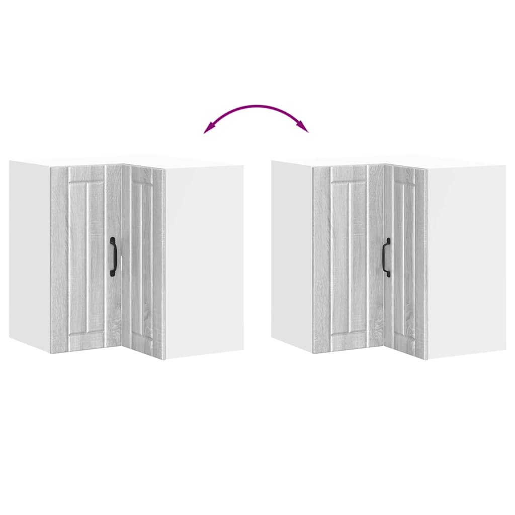 Kitchen Wall Corner Cabinet Lucca Grey Sonoma Engineered Wood