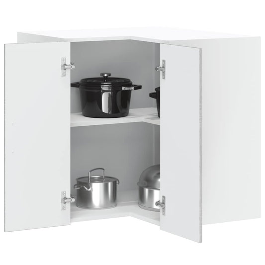 Kitchen Wall Corner Cabinet "Lucca" Grey Sonoma Engineered Wood