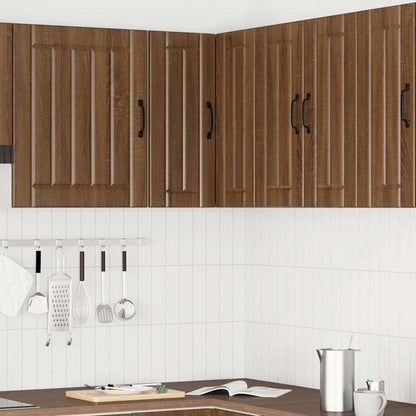 Kitchen Wall Corner Cabinet "Lucca" Brown Oak Engineered Wood