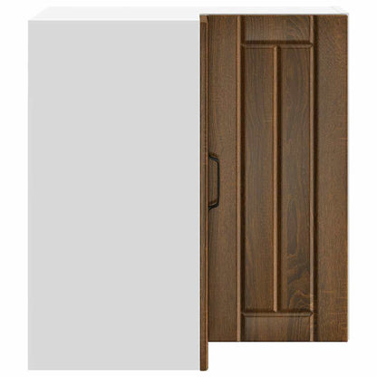 Kitchen Wall Corner Cabinet "Lucca" Brown Oak Engineered Wood