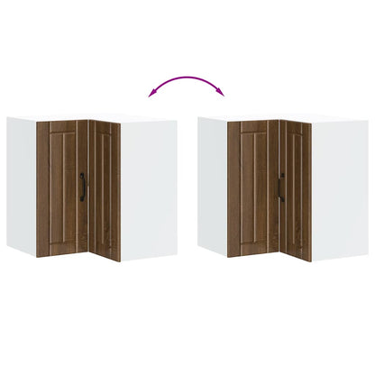 Kitchen Wall Corner Cabinet "Lucca" Brown Oak Engineered Wood
