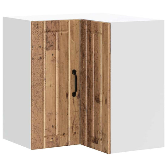 Kitchen Wall Corner Cabinet "Lucca" Old Wood Engineered Wood