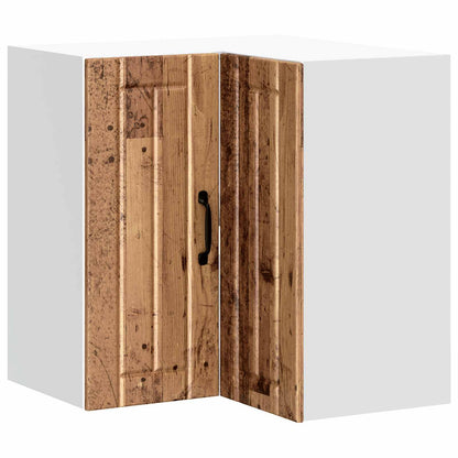 Kitchen Wall Corner Cabinet "Lucca" Old Wood Engineered Wood