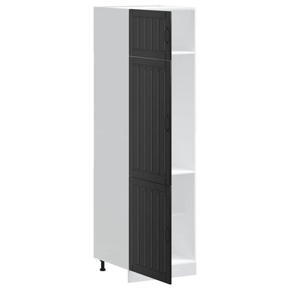 Kitchen Cupboard "Lucca" Black Engineered Wood