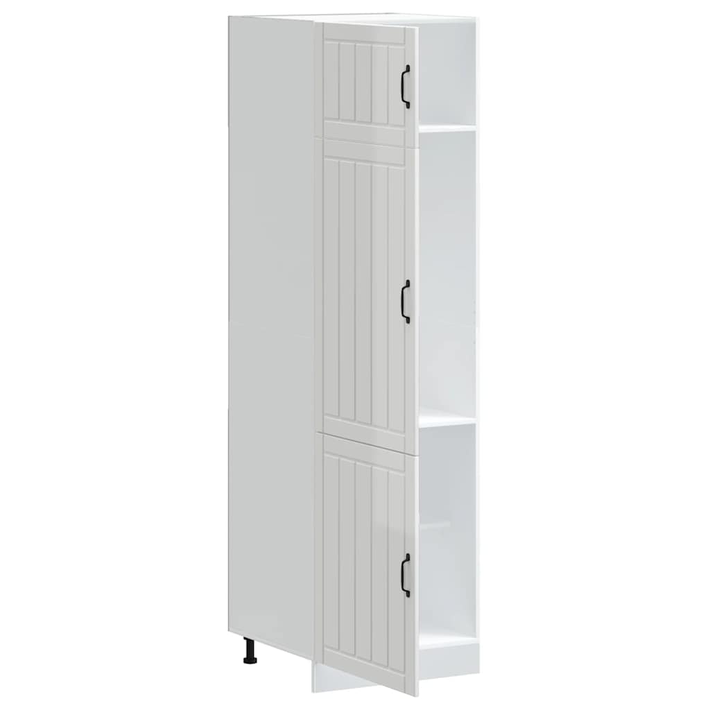 Kitchen Cupboard "Lucca" High Gloss White Engineered Wood