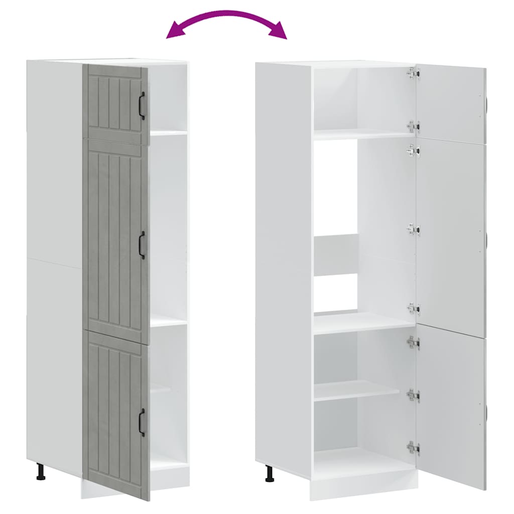 Kitchen Cupboard Lucca Concrete Grey Engineered Wood