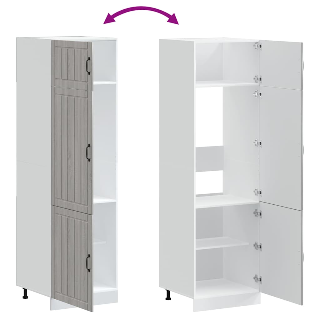 Kitchen Cupboard "Lucca" Grey Sonoma Engineered Wood
