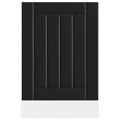 Dishwasher Panel Lucca Black Engineered Wood