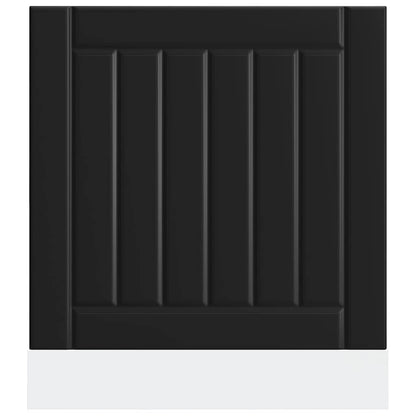 Dishwasher Panel Lucca Black Engineered Wood