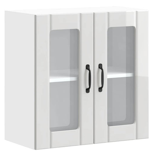 Kitchen Wall Cabinet with Glass Door "Lucca" High Gloss White