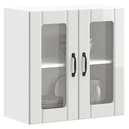 Kitchen Wall Cabinet with Glass Door "Lucca" High Gloss White